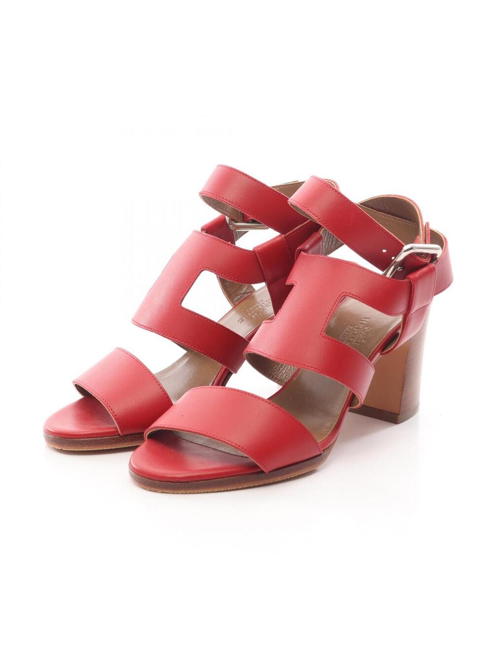 Hermes H-Cut Chunky Heel Sandals Shoes #360210H40B